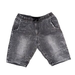 Bleached Acid Wash Shorts In Gray // L 14/16